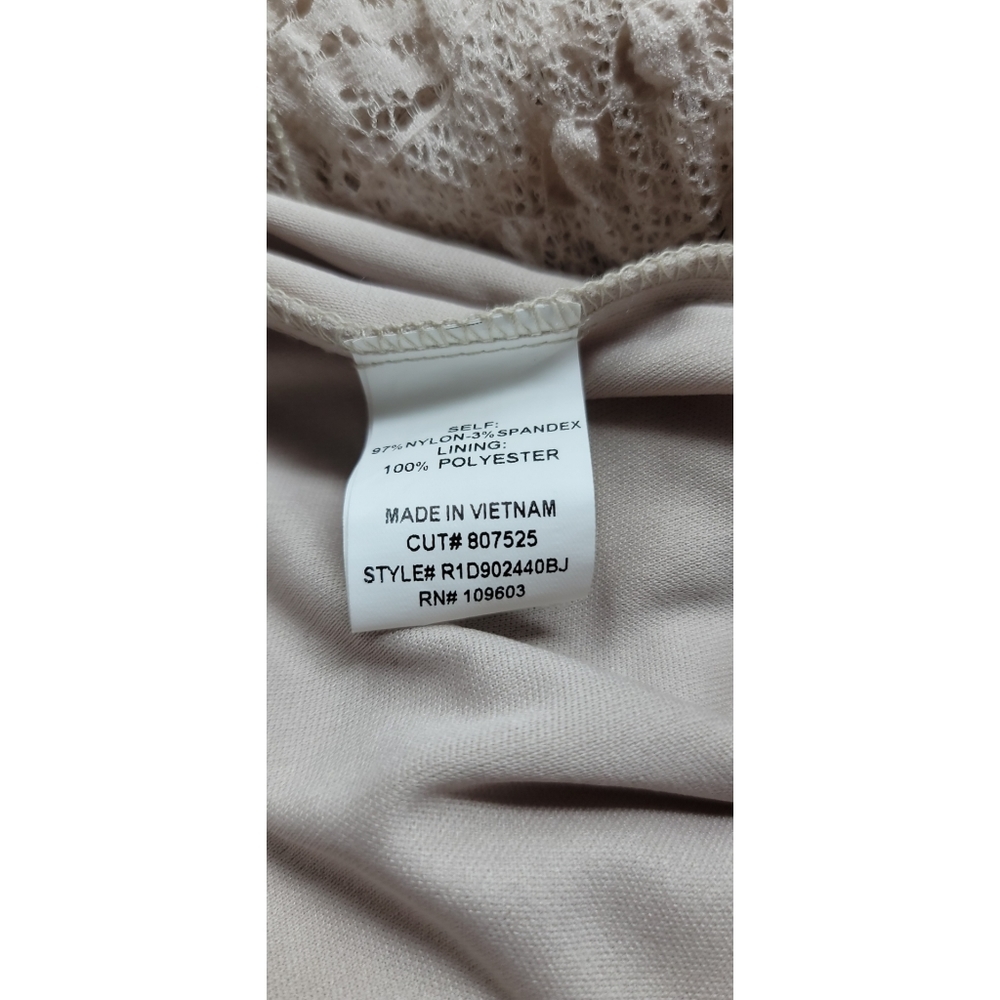Rabbit Rabbit Rabbit Light Tan Sleeveless Textured Stretchy Dress Size Large - Picture 9 of 9